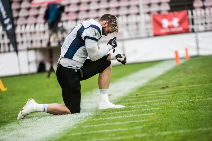 Finále ligy amerického fotbalu mezi Black Panthers a Ostrava Steelers.