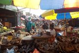 Trh v hlavním městě Lusaka.