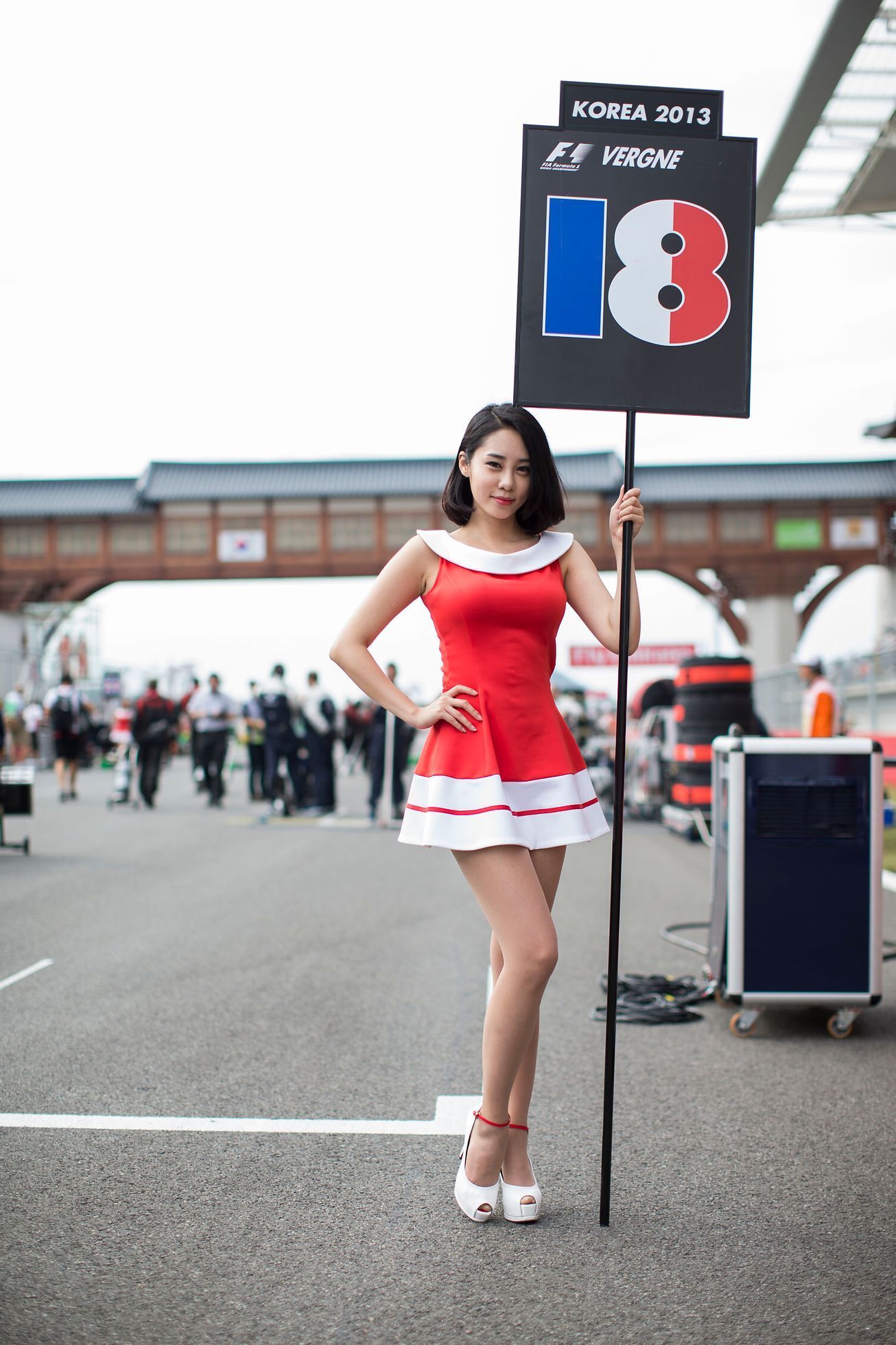F1, VC Koreje 2013: grid girl, Jean-Eric Vergne, Toro Rosso