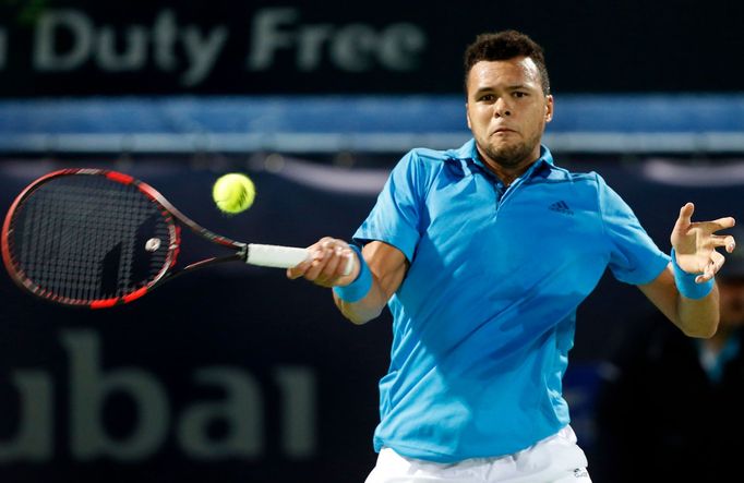 Jo-Wilfried Tsonga na turnaji v Dubaji 2014