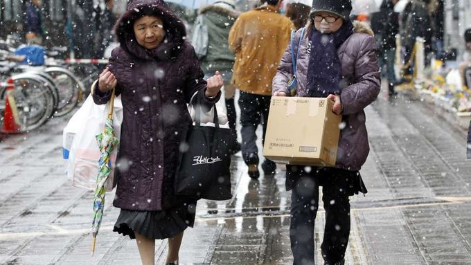 Japonské město Sendai po katastrofě.