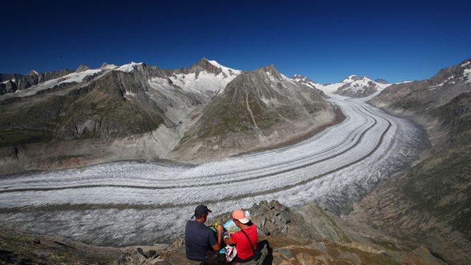 Ledovec ve Švýcarsku - ilustrační foto.