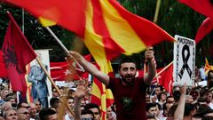Demonstrace v Makedonii