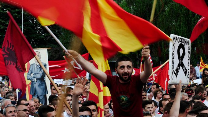 Protesty v Makedonii (ilustrační foto)