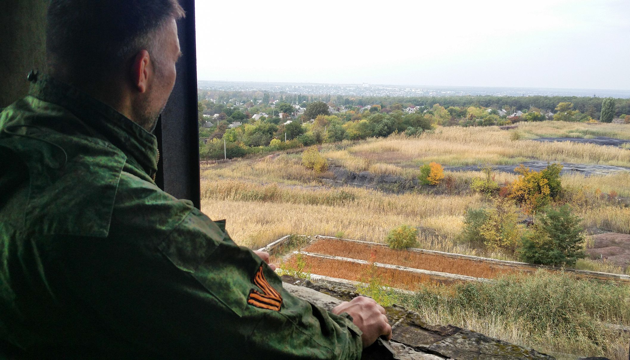 Pohled na území znepřátelené Ukrajiny