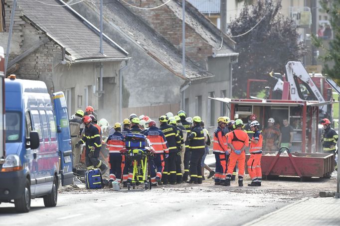 Výbuch domu v Koryčanech