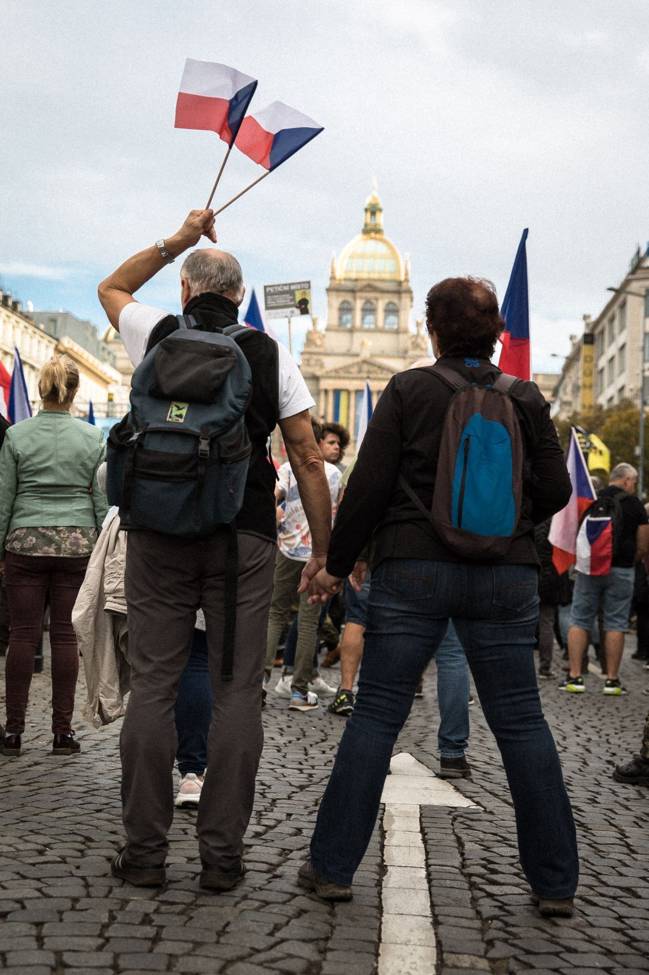 Protivládní demonstrace za demisi vlády 28. října 2022, Václavské náměstí