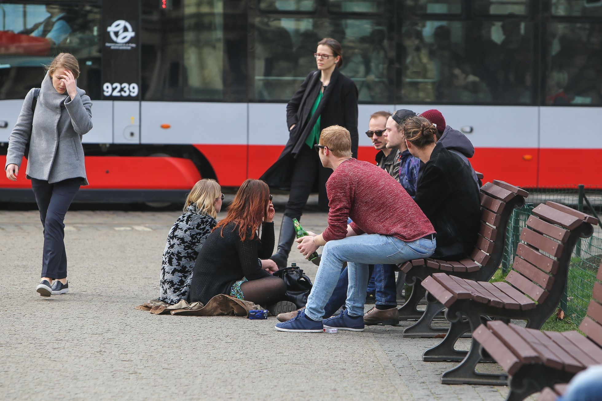 Praha, jaro, první květy, 17. března 2017