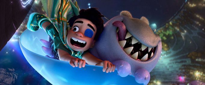 Z animovaného filmu Elio, v němž se chlapec tohoto jména, smolař s bujnou fantazií, nedopatřením ocitne na palubě kosmického plavidla vyspělých civilizací vesmíru.