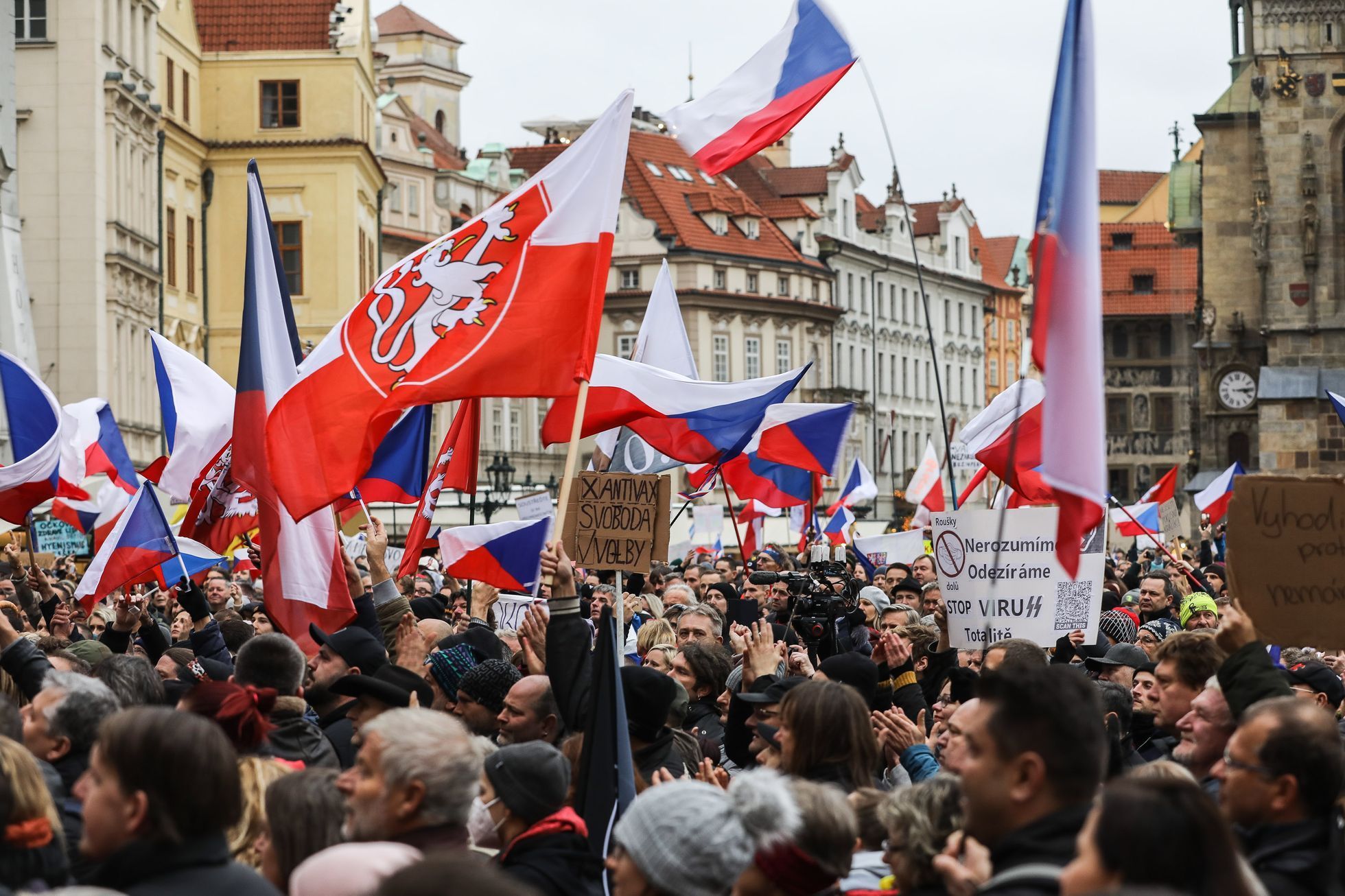 17. listopad 2021, státní svátek, Sametová revoluce, 17. 11. 2021, Národní třída, Hlávkova kolej