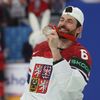 Michal Kempný slaví vítězství ve finále MS 2024 Česko - Švýcarsko