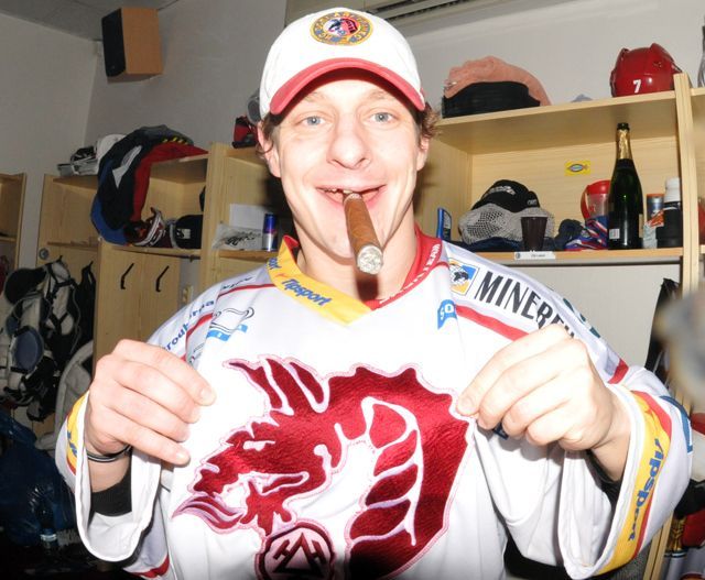 Oslavy titulu - Třinec (Lukáš Zíb, kabina)