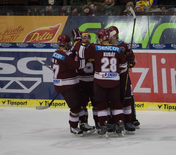 ELH, Zlín - Sparta: Sparta slaví gól na 1:1