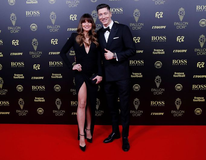 Soccer Football - The Ballon d’Or awards - Theatre du Chatelet, Paris, France - December 2, 2019   Poland's Robert Lewandowski and his wife Anna Lewandowska arrive   REUT