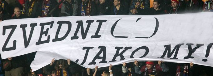 Fotbal, Gambrinus liga, Sparta - Jablonec: fanoušci Sparty