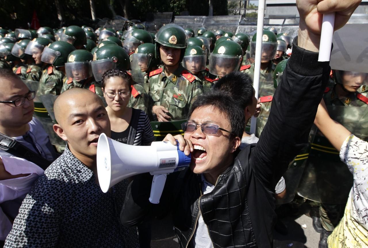 Demonstrace v Číně a Japonsku