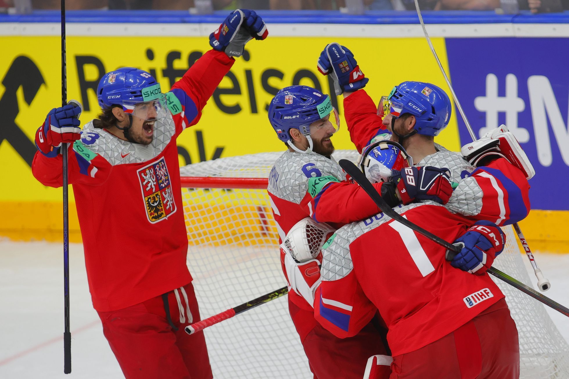 Češi slaví vítězství v semifinále MS 2024 Česko - Švédsko