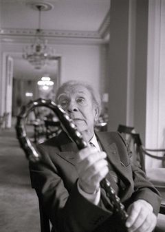 Jorge Luis Borges v Římě, 1982.