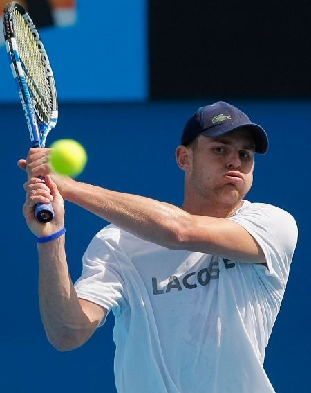 Andy Roddick se připravuje v Melbourne Parku na Australian Open