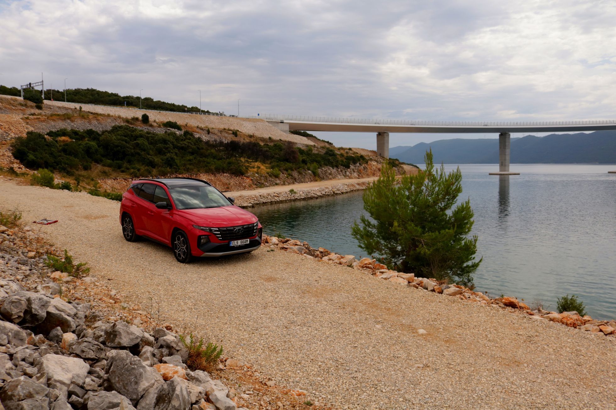 Reportáž Chorvatsko most Pelješac Hyundai Tucson srpen 2022