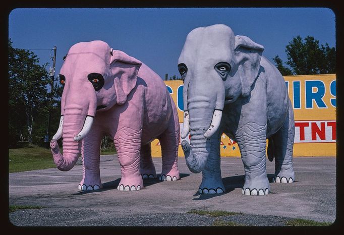 John Margolies: fotografie ze série Roadside America - reklamní poutače u silnic na americkém venkově v 70. až 90. letech