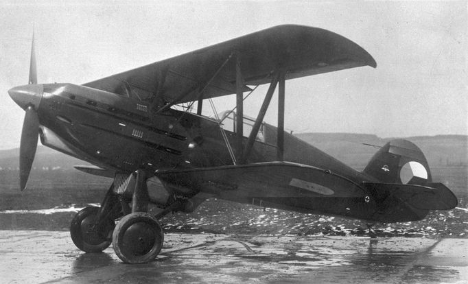 Letoun Avia B-534 (ve výzbroji čs. letectva 1938-1939) vyrobené v továrně Avia v roce 1934.