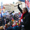 Stávka odborů, protest, demonstrace, pochod