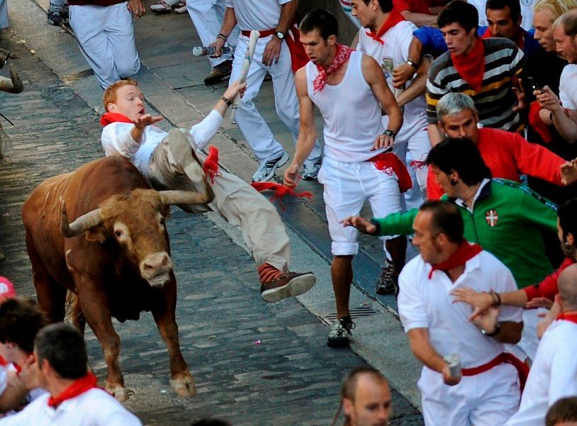Běh s býky ve Španělsku