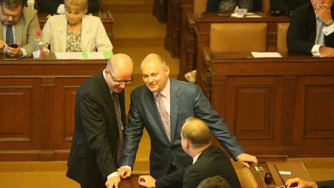 Michal Hašek ve sněmovně.