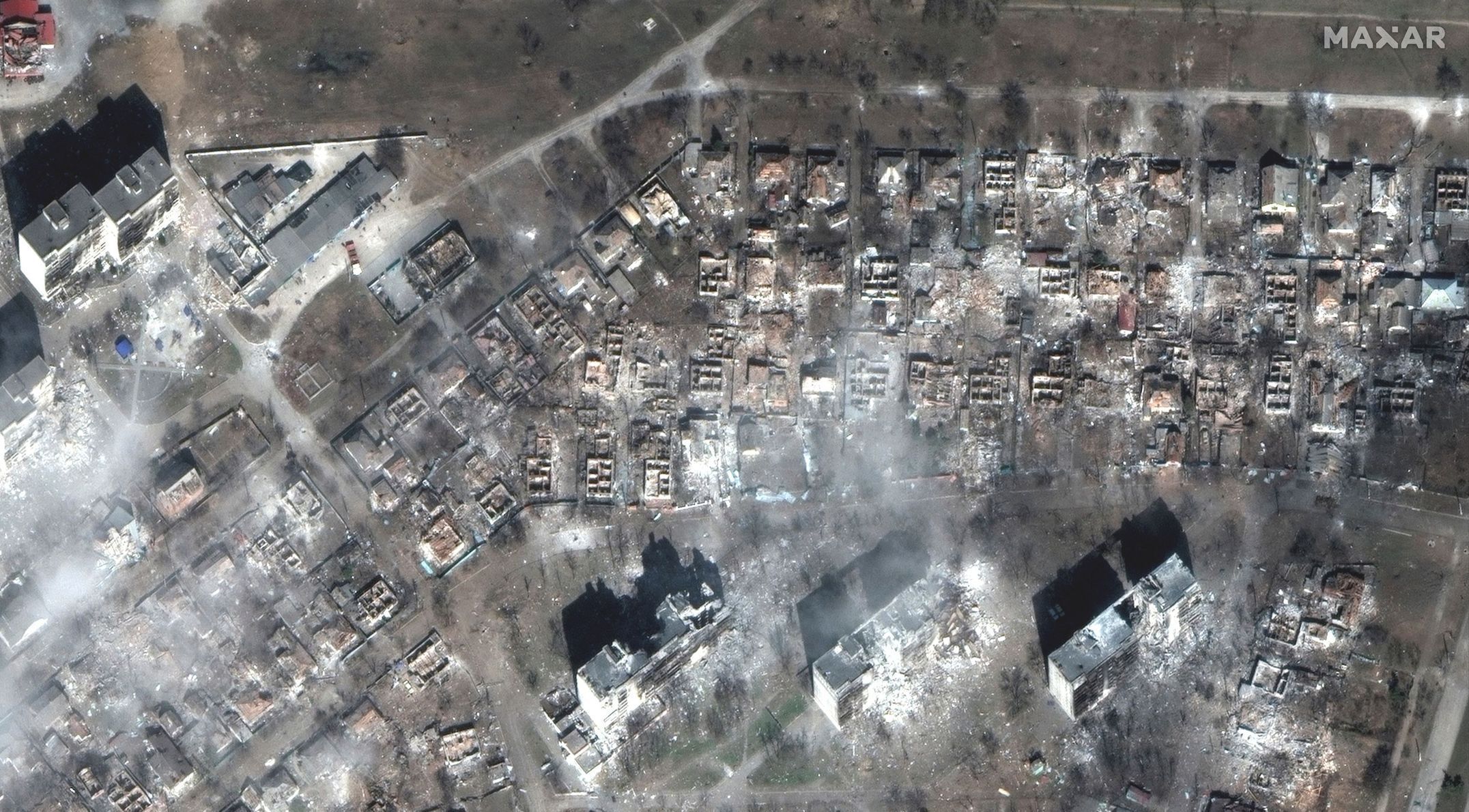 Mariupol, Ukrajina, Rusko, bombardování