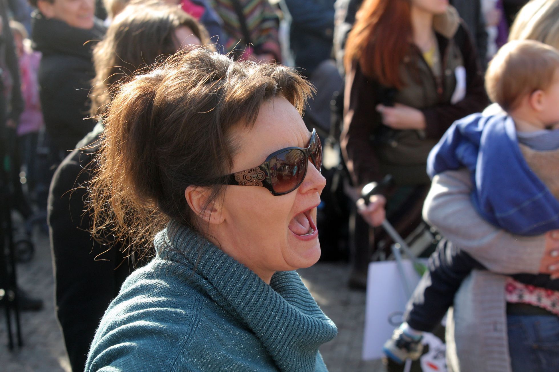 Demonstrace proti povinnému očkování