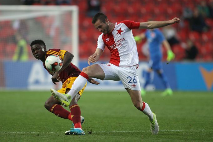 EPL, Slavia-Dukla: Michael Lüftner - Emmanuel Edmond