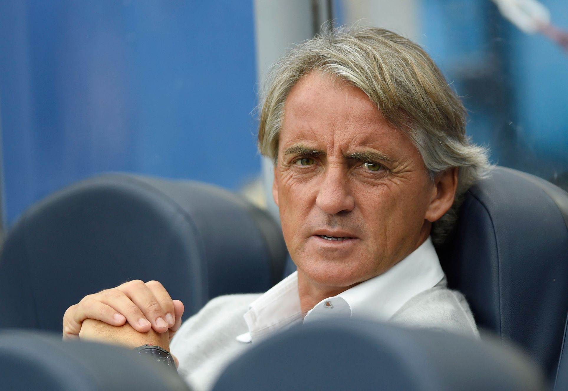 Roberto Mancini na lavičce Interu Milán