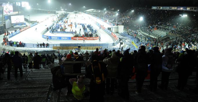 Fanoušci sledují sprint SP v Novém Městě na Moravě 2018.