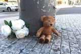 Téměř každý třetí den zemře podle policejní statistiky při dopravní nehodě chodec. I na to upozorňuje tento pomníček u I. P. Pavlova v Praze.