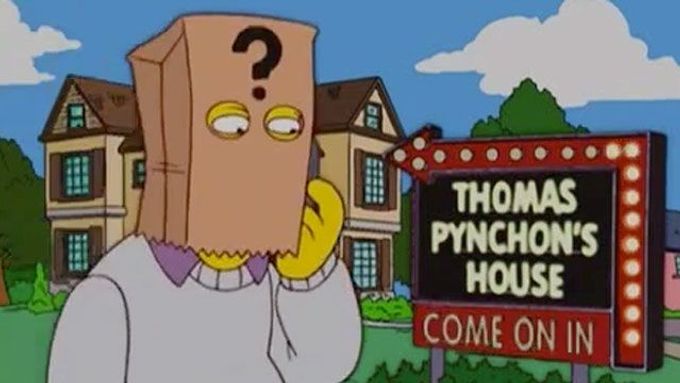 Pynchon skrýval v Simpsonových svou tvář pod pytlíkem.