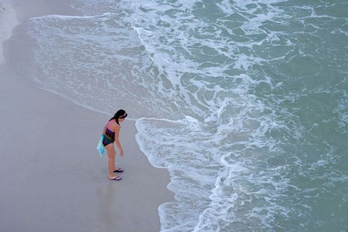 Pensacola Beach, Florida. Momentálně tu je kolem 32 stupňů Celsia.