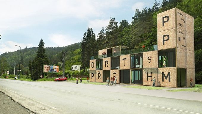 Foto: Dům jak billboard z dětských kostek. Projekt mladých architektů slouží postiženým