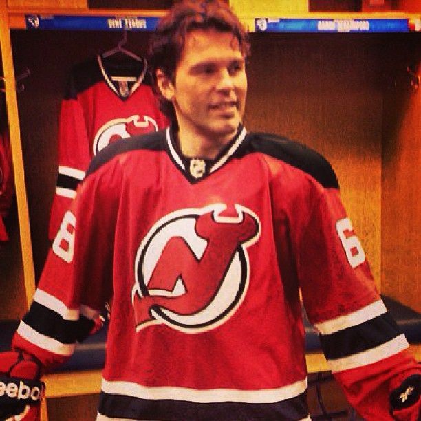 Jaromír Jágr v kabině New Jersey Devils