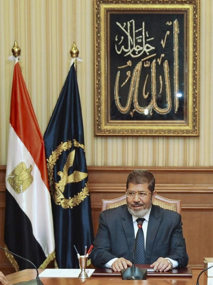 První demokraticky prezident Egypta Muhammad Mursí.