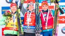 SP Anterselva, masák Ž: Laura Dahlmeierová, Nadine Horchlerová a Gabriela Koukalová