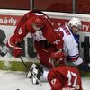 Hokej, Slavia - Lev Praha: Lukáš Krenželok (29) - Jiří Novotný (12)