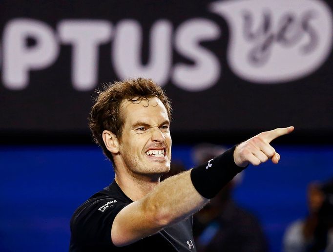 Australian Open 2015: Andy Murray při semifinále s Tomášem Berdychem