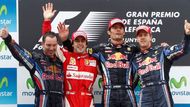 K nejlepší trojici Fernando Alonso, Mark Webber a Sebastian Vettel se přidal i šéfmechanik Red Bullu Kenny Handkammer