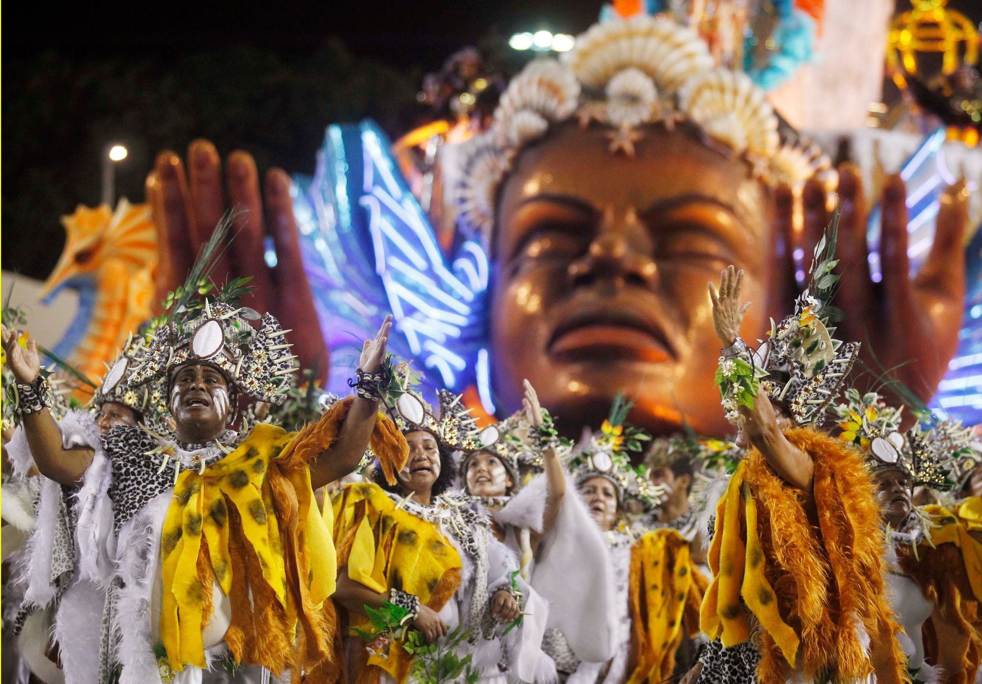 Revellers from the Vila Isabel samba school