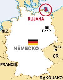 Mapa Německo, Rujana