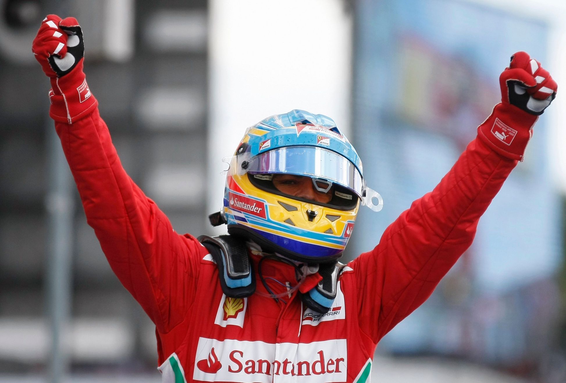 VC Německa: Fernando Alonso se raduje z vítězství
