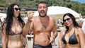 Matteo Salvini na pláži v Taormině