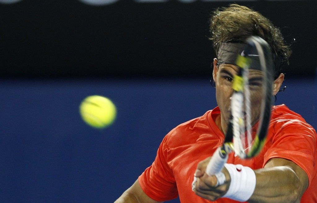 Rafael Nadal v zápase proti Čiličovi na Australian Open