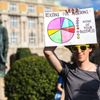 Pochod Amnesty International proti rozhodnutí amerického nejvyššího soudu v otázce potratů